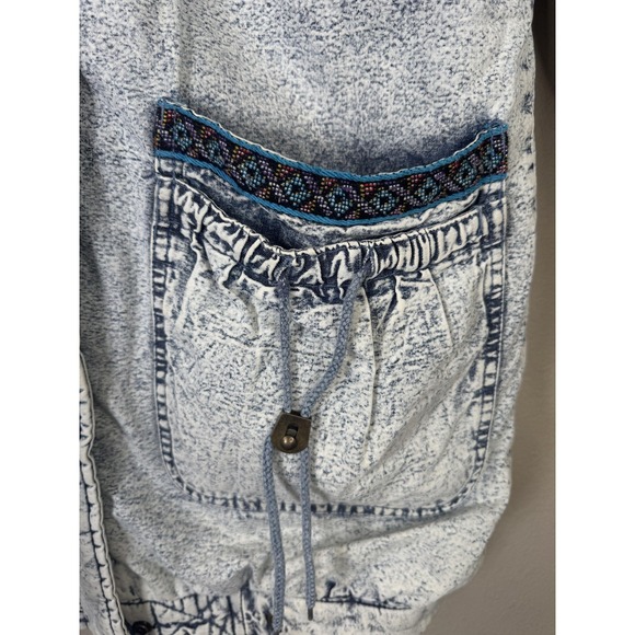 Vintage East West Jacket Womens Small Blue Denim Acid Wash Quilted Pockets‎ 90s - Picture 3 of 16